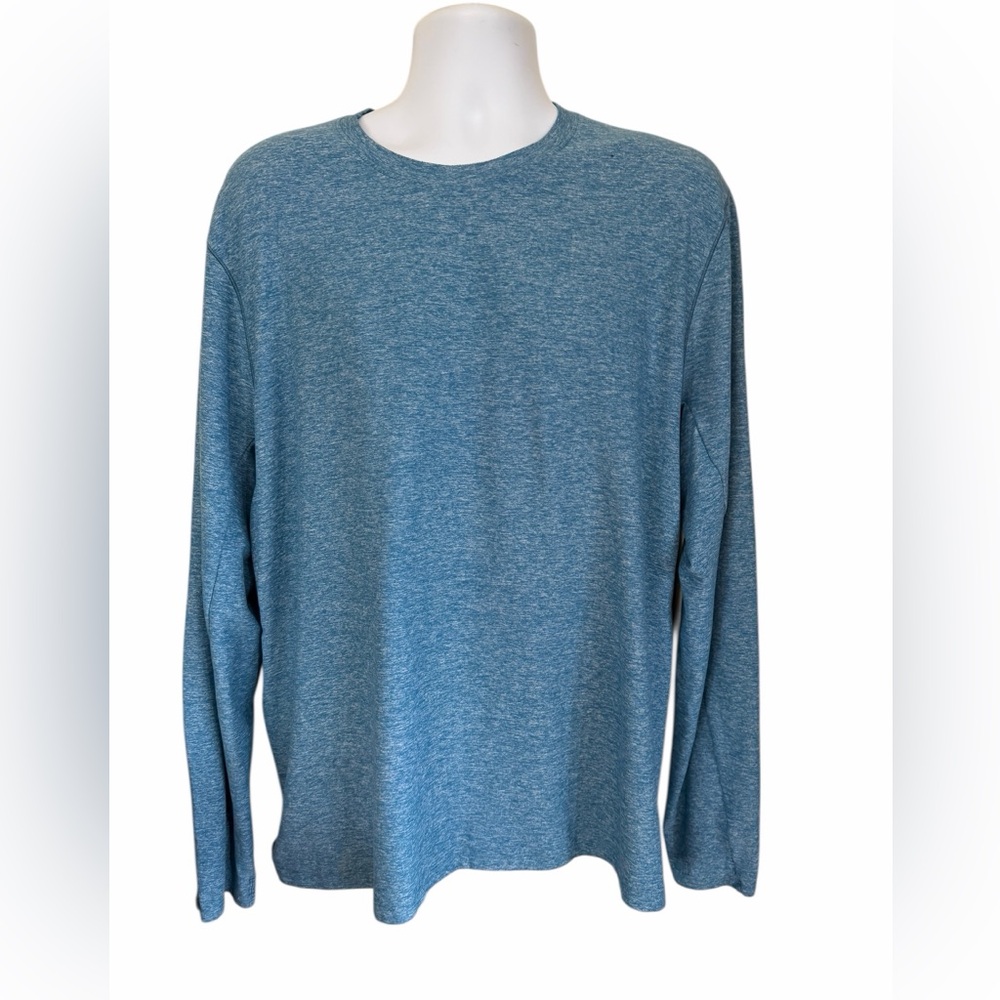 Men’s Lululemon Blue White Long Sleeve Classic Fit cotton Shirt Size XXL